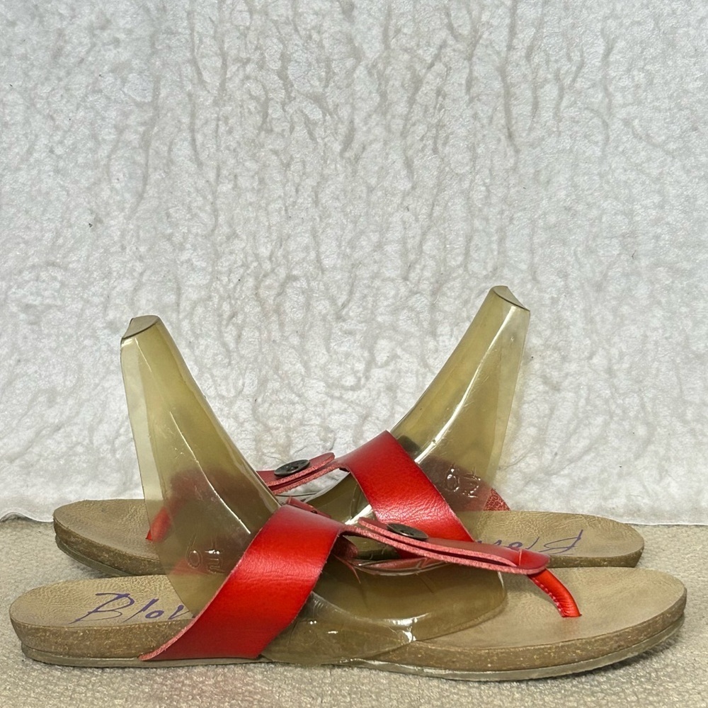 Blowfish Womens Red Thong Buckle/Strap Slip Resistant Casual Sandal Shoes SZ 9 - Picture 6 of 11